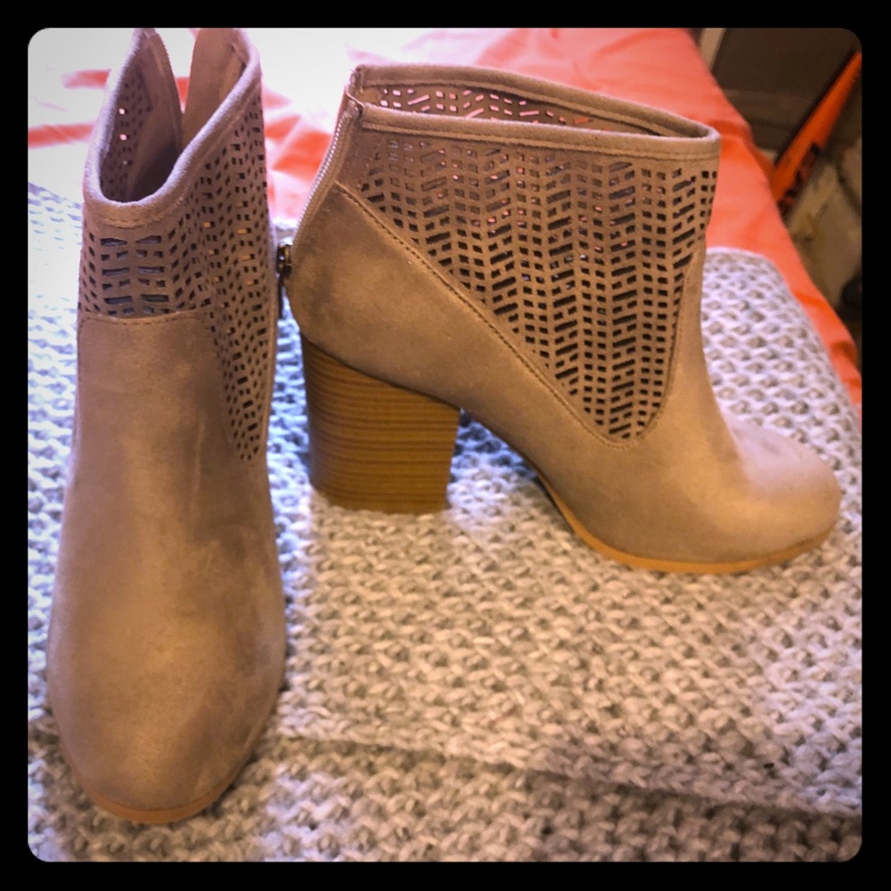 Gray Ankle Booties
